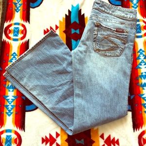 Silver Flare Jeans